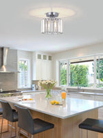Load image into Gallery viewer, Modern Semi-Recessed Crystal Ceiling Lamp