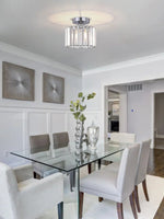 Load image into Gallery viewer, Modern Semi-Recessed Crystal Ceiling Lamp