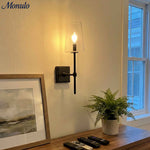 Cargar imagen en el visor de la Galería, Aplique de vidrio transparente Derlina: elegante aplique para tocador individual o triple