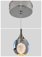 Load image into Gallery viewer, Moon Clear Glass Ball Pendant Light
