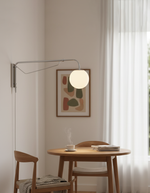 Bild in Gallery-Viewer laden, Chrome Pivot-Arm Globe Plug-In Wall Lamp product view