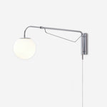 Bild in Gallery-Viewer laden, Chrome Pivot-Arm Globe Plug-In Wall Lamp product view