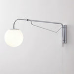 Bild in Gallery-Viewer laden, Chrome Pivot-Arm Globe Plug-In Wall Lamp product view