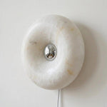 Charger l'image dans la visionneuse de galerie, Ring Alabaster Plug-In Wall Sconce - product view 2