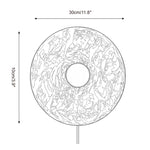 Charger l'image dans la visionneuse de galerie, Ring Alabaster Plug-In Wall Sconce - dimension drawing 5