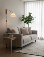 Charger l'image dans la visionneuse de galerie, Pleated Shade Swing-Arm Plug-In Wall Lamp product view