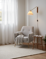 Charger l'image dans la visionneuse de galerie, Pleated Shade Swing-Arm Plug-In Wall Lamp alternate room view
