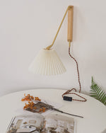 Charger l'image dans la visionneuse de galerie, Pleated Shade Swing-Arm Plug-In Wall Lamp product view