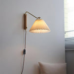 Charger l'image dans la visionneuse de galerie, Pleated Shade Swing-Arm Plug-In Wall Lamp product view