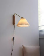 Charger l'image dans la visionneuse de galerie, Pleated Shade Swing-Arm Plug-In Wall Lamp product view