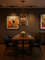 Load image into Gallery viewer, Driscoll Conical Glass Pendant Light - Modern Glass And Iron Design