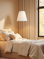 Load image into Gallery viewer, Modern Fabric Pendant Light - Conical Drum Shade for Soft Glow