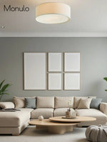 Load image into Gallery viewer, Dumora Drum Flush Mount Ceiling Light - Linen Shade Modern Elegance