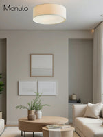 Bild in Gallery-Viewer laden, Dumora Drum Deckenleuchte zum Einbau - Leinen Schirm Moderne Eleganz
