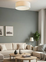 Load image into Gallery viewer, Dumora Drum Flush Mount Ceiling Light - Linen Shade Modern Elegance