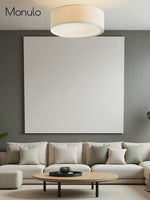 Load image into Gallery viewer, Dumora Drum Flush Mount Ceiling Light - Linen Shade Modern Elegance