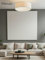 Bild in Gallery-Viewer laden, Dumora Drum Deckenleuchte zum Einbau - Leinen Schirm Moderne Eleganz