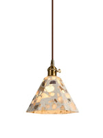 Load image into Gallery viewer, Wabi-sabi Style Water-polished Translucent Stone Retro Pendant Lamp