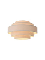 Load image into Gallery viewer, Fabric Pendant Light – Layered Drum Shade with Modern Textile Design
