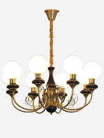 Load image into Gallery viewer, Elegant Chandelier with Curved Arms and Ambient Lighting Ambience