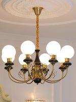 Load image into Gallery viewer, Elegant Chandelier with Curved Arms and Ambient Lighting Ambience