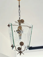 Load image into Gallery viewer, Elegant Glass Pendant Lamp - Brass Frame and Decorative Glass