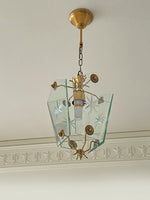 Load image into Gallery viewer, Elegant Glass Pendant Lamp - Brass Frame and Decorative Glass