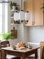 Charger l'image dans la visionneuse de galerie, Lustre Eloise – Lustre en verre laiteux au fini vintage