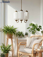 Charger l'image dans la visionneuse de galerie, Lustre Eloise – Lustre en verre laiteux au fini vintage