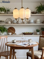 Charger l'image dans la visionneuse de galerie, Lustre Eloise – Lustre en verre laiteux au fini vintage