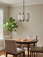 Load image into Gallery viewer, Eloise Chandelier – Milk Glass Chandelier in a Vintage Style Finish