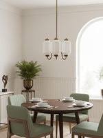 Load image into Gallery viewer, Eloise Chandelier – Milk Glass Chandelier in a Vintage Style Finish