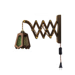 Load image into Gallery viewer, Expandable Wood and Glass Plug-In Wall Sconce - product view 14