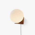 Load image into Gallery viewer, Evelyn Wood Orb Plug-In Wall Light - product image 1