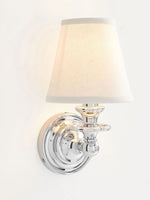 Load image into Gallery viewer, Rowan Drum Shade Wall Sconce – Fabric Sconce Light for Cozy Cottage Lighting