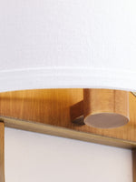 Cargar imagen en el visor de la Galería, Lámpara de pared con pantalla de tela Nolvara: aplique moderno para dormitorio con una iluminación acogedora