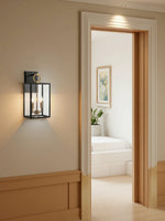 Load image into Gallery viewer, Ferrix Glass Outdoor Wall Light - Industrial Outdoor Porch Light