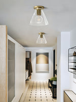 Load image into Gallery viewer, Flush Mount Light – Exposed Bulb or Glass Shade Design