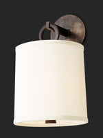 Load image into Gallery viewer, Minimalist Wall Sconce with Fabric Shade - Soft Drum Lampshade Fixture