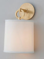 Load image into Gallery viewer, Minimalist Wall Sconce with Fabric Shade - Soft Drum Lampshade Fixture