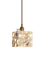 Load image into Gallery viewer, Wabi-sabi Style Water-polished Translucent Stone Retro Pendant Lamp