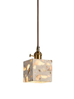 Load image into Gallery viewer, Wabi-sabi Style Water-polished Translucent Stone Retro Pendant Lamp