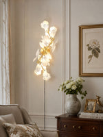 Cargar imagen en el visor de la Galería, Gingko Flowers Brass Plug-In Wall Light - product image 8
