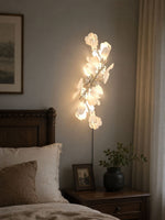 Cargar imagen en el visor de la Galería, Gingko Flowers Brass Plug-In Wall Light - product image 6