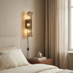 Cargar imagen en el visor de la Galería, Looped Reeded Glass Plug-In Wall Sconce - product view 7