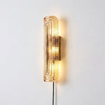 Cargar imagen en el visor de la Galería, Looped Reeded Glass Plug-In Wall Sconce - product view 15