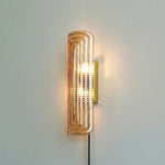 Cargar imagen en el visor de la Galería, Looped Reeded Glass Plug-In Wall Sconce - product view 12