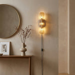 Cargar imagen en el visor de la Galería, Looped Reeded Glass Plug-In Wall Sconce - product view 3