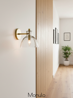 Bild in Gallery-Viewer laden, Glavira Recycelte Glas Wandlampe - Modernes Badezimmer Waschtischlicht