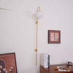 Bild in Gallery-Viewer laden, Globe Brass Plug-In Wall Light with Inline Switch - product image 7